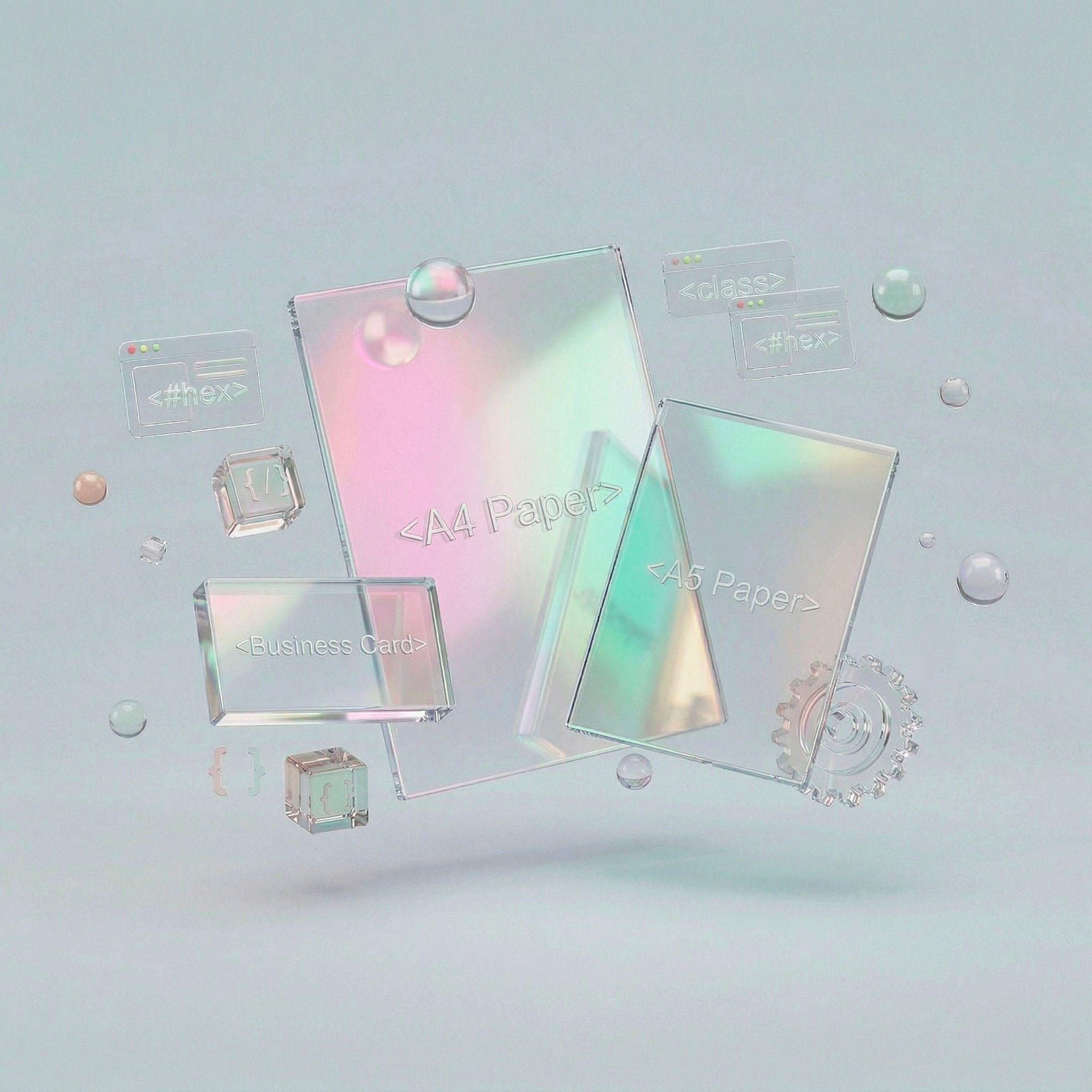 Harmonisation graphique pour supports print et digital : cartes de visite, brochures et réseaux sociaux par CAWA Studio.